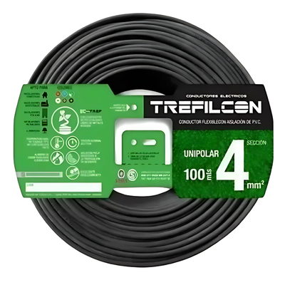 CABLE 1X4.00MM X MTS NEGRO TREFILCON