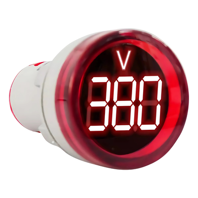 MINI VOLTIMETRO LED DIAM29MM ROJO BAW #