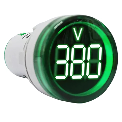 MINI VOLTIMETRO LED DIAM29MM VERDE BAW #