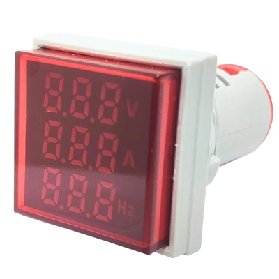 MINI AMPERIMETRO LED DIAM29MM ROJO BAW #