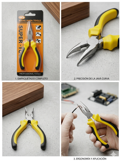 PINZA 4,5 PULG CURVA AMARILLO 