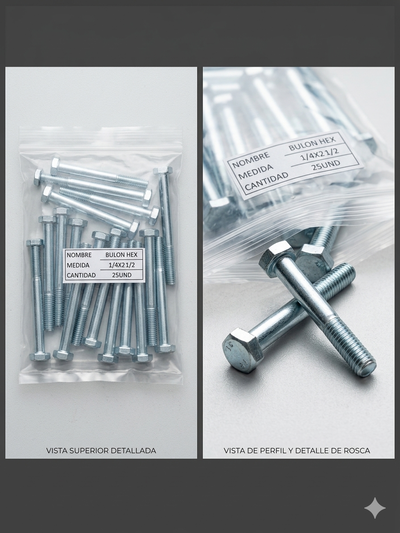 BULON 1/4 X LARGO 2 1/2 x25uni