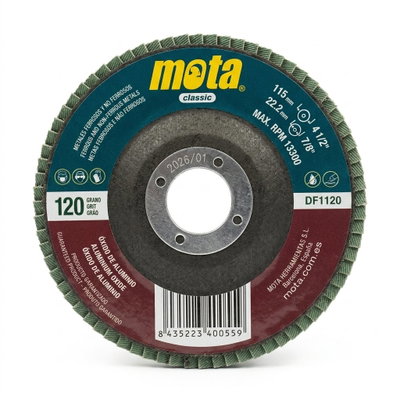 FLAP OXIDO ALUMINIO 115MM #120 MOTA