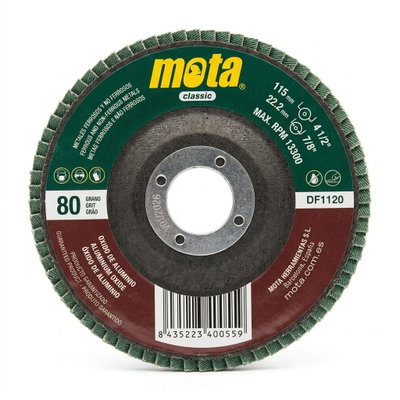 FLAP OXIDO ALUMINIO 115MM #80 MOTA