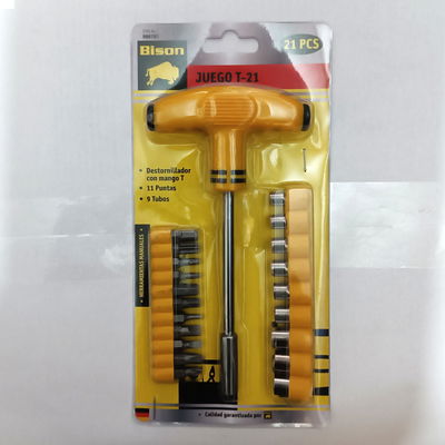 LLAVE TIPO T 21 PCS BISON 