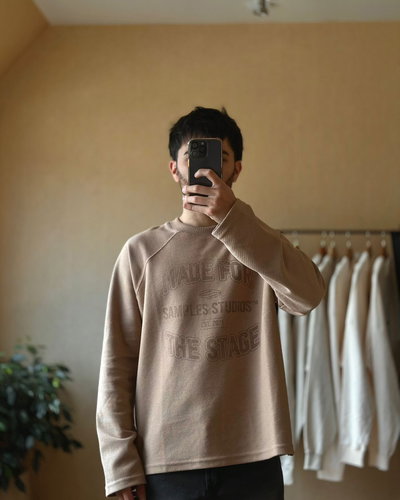 Remera boxy tejida