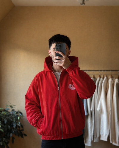 Campera zip boxy