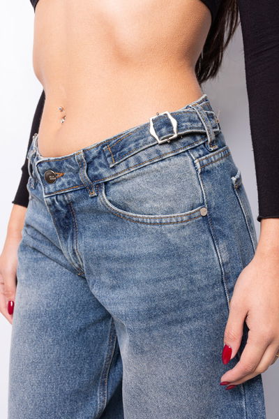 Jean baggy dama