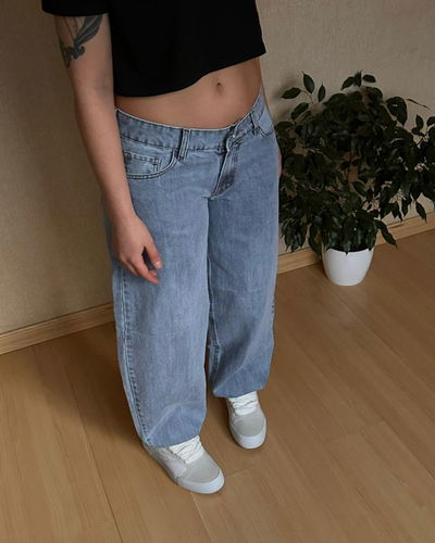 Jean baggy dama