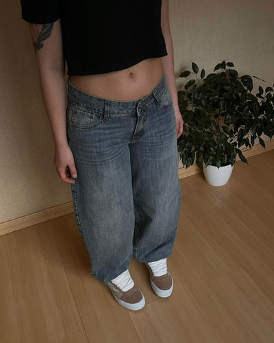 Jean baggy dama