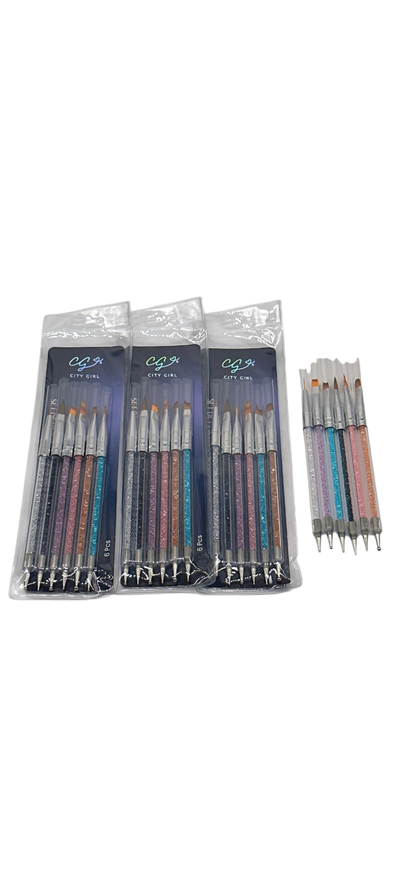 KIT X6 PINCEL ACRILICO