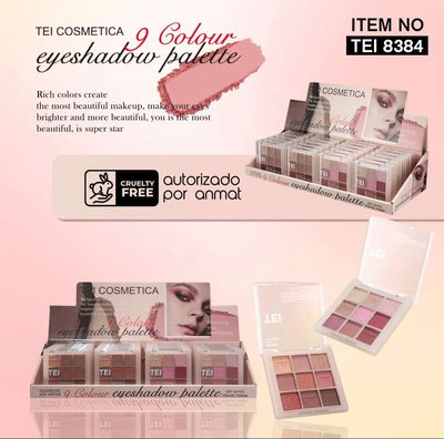 PALETA DE SOMBRA, 9 COLORES 