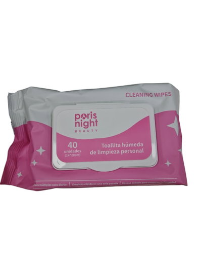 Toallita Humeda de Limpieza Personal de Paris Night X40 Unidades