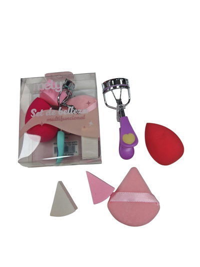 Kit completo para maquillaje (incluye esponjas y un arqueador))