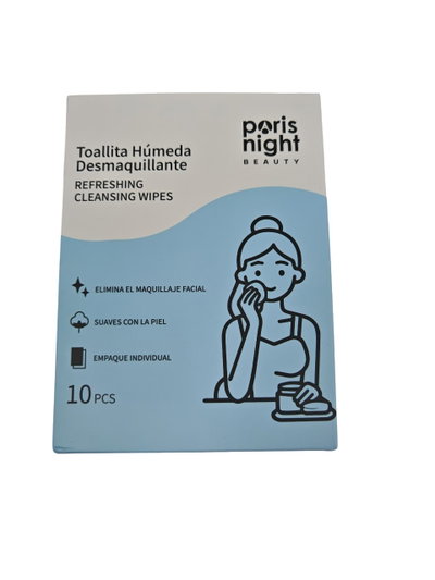 Toallita Humeda Desmaquillante de Paris Night X10 Unidades