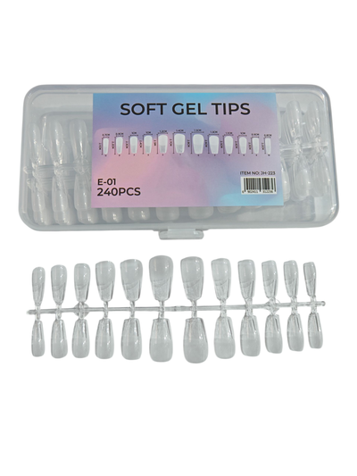 SOFT GEL TIPS COFFIN 