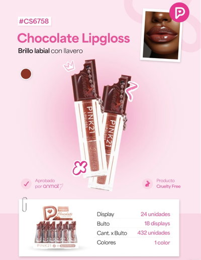 Lipgloss chocolate de Pink 21