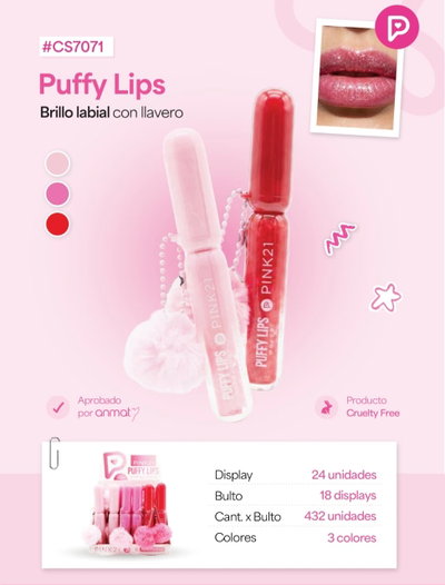 Lipgloss Puffy Lips de Pink 21