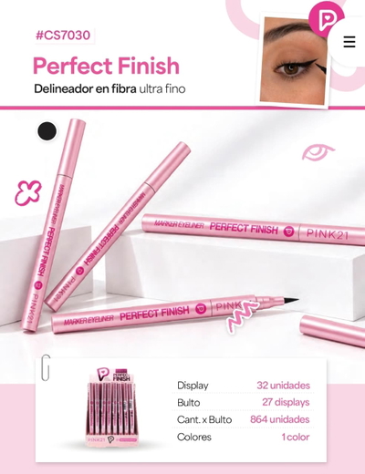 Delineador en fibra ultra fino de Pink 21