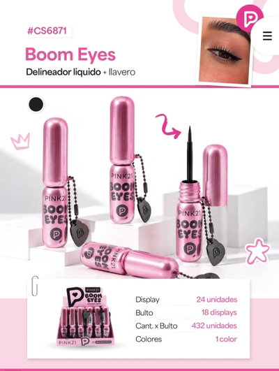 Delineador liquido mas llavero de Pink 21