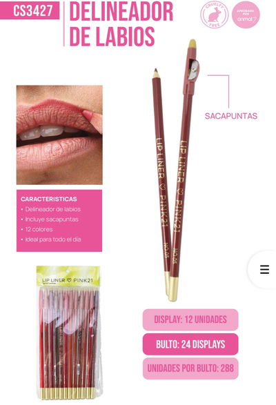 DELINEADOR DE LABIOS X12