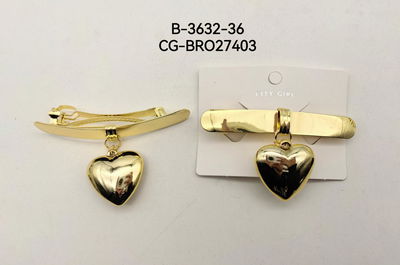 BROCHE CORAZON DORADO