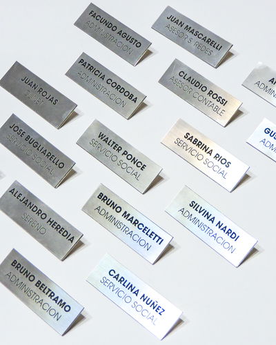 Pin identificador grabado laser