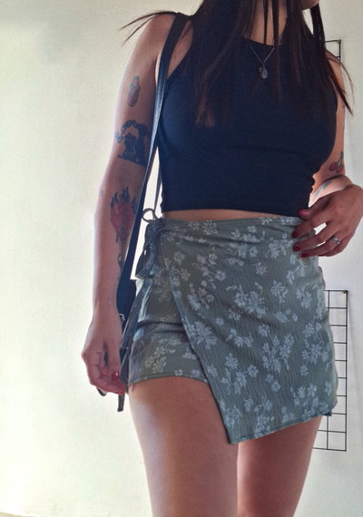 Pareo febrero verde oliva