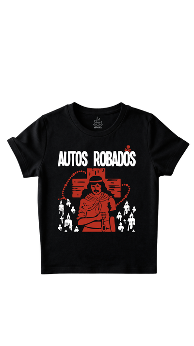 Baby tee autos robados gauchito
