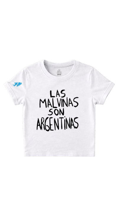 Baby tee blanca malvinas argentinas