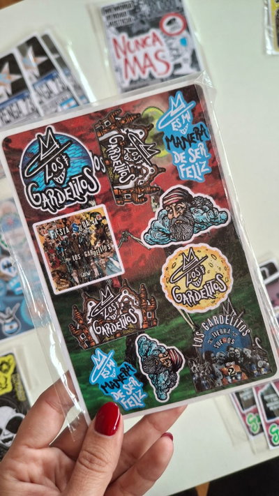 Plancha stickers Los gardelitos 