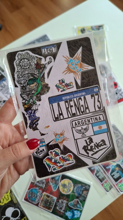 Plancha stickers La renga 