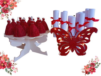 Ceremonial velas y pergamino