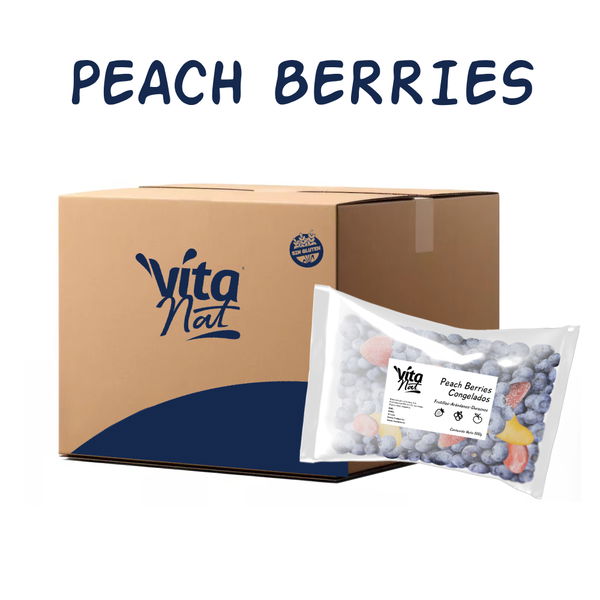 PEACH BERRIES PREMIUM CONGELADOS - 8 KG  (Caja c/ 16 Bolsas x 500 Gramos)
