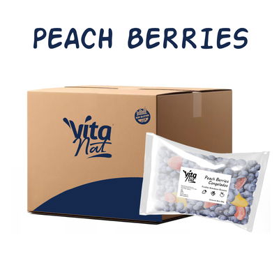 PEACH BERRIES PREMIUM CONGELADOS - 8 KG  (Caja c/ 16 Bolsas x 500 Gramos)