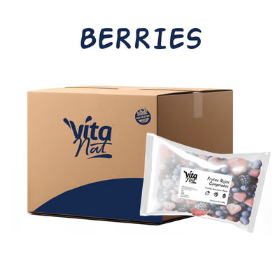 FRUTOS ROJOS PREMIUM CONGELADOS - 8 KG  (Caja c/ 16 Bolsas x 500 Gramos)