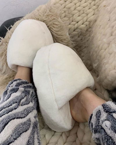 PANTUFLON BLANCA/NATURAL