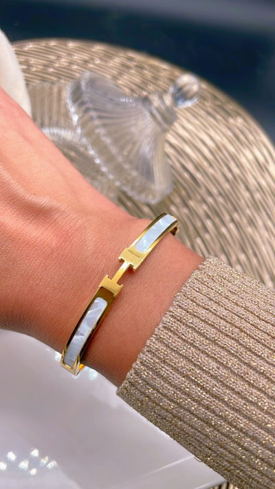 Pulsera tipo Hermès con Nácar 
