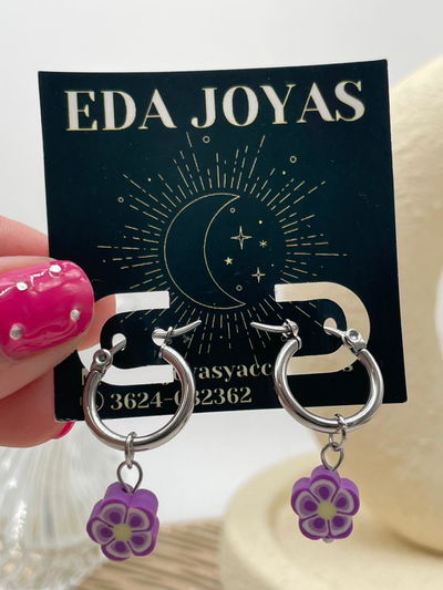 Argollas con dijes