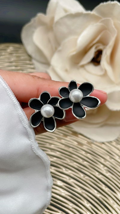 Aros pasantes estilo orquídea 