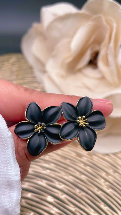Aros pasantes estilo orquídea 