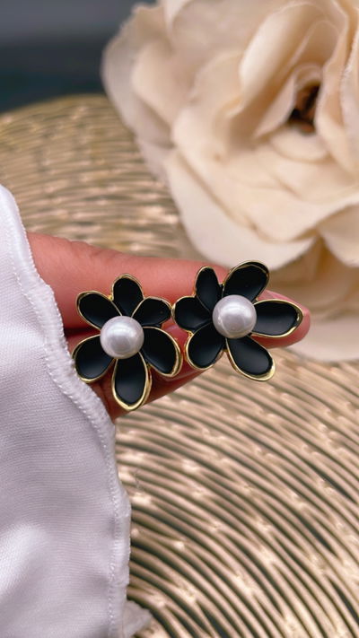 Aros pasantes estilo orquídea 