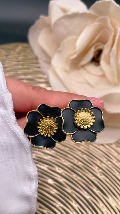 Aros pasantes estilo orquídea 