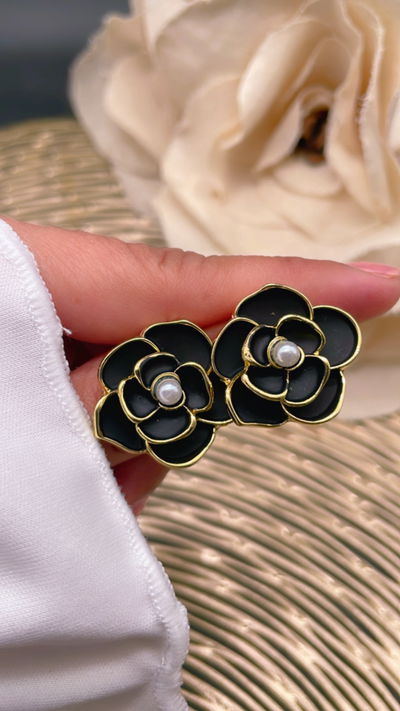 Aros pasantes estilo orquídea 