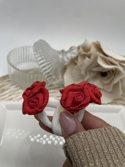 Par de gomita rosa roja 