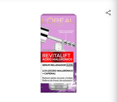 Sérum Rellenadora de Ojos L'oreal Revitalif.