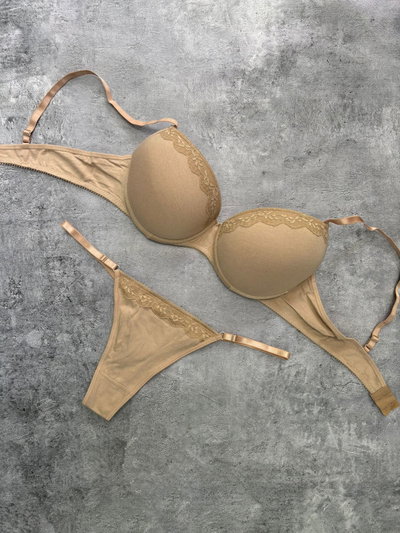 Naomi algodón camel ✅