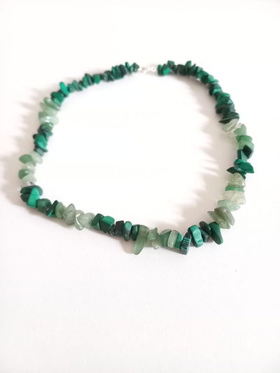 COLLAR ESCALLAS MALAQUITA plata925