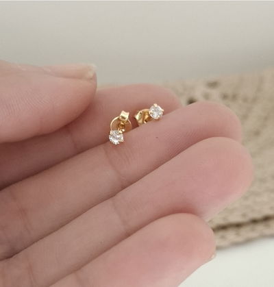  AROS STRASS (Enchapado en oro 18k)