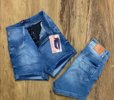 SHORT CON FAJA AZUL